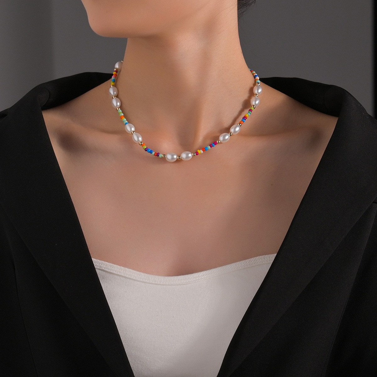 Bohemian Ocean-Inspired Turquoise Starfish Resin Heart Love Bead Necklace - Image 12