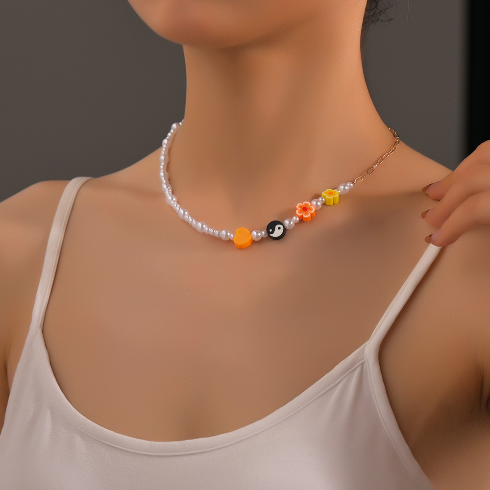 Bohemian Ocean-Inspired Turquoise Starfish Resin Heart Love Bead Necklace - Image 18