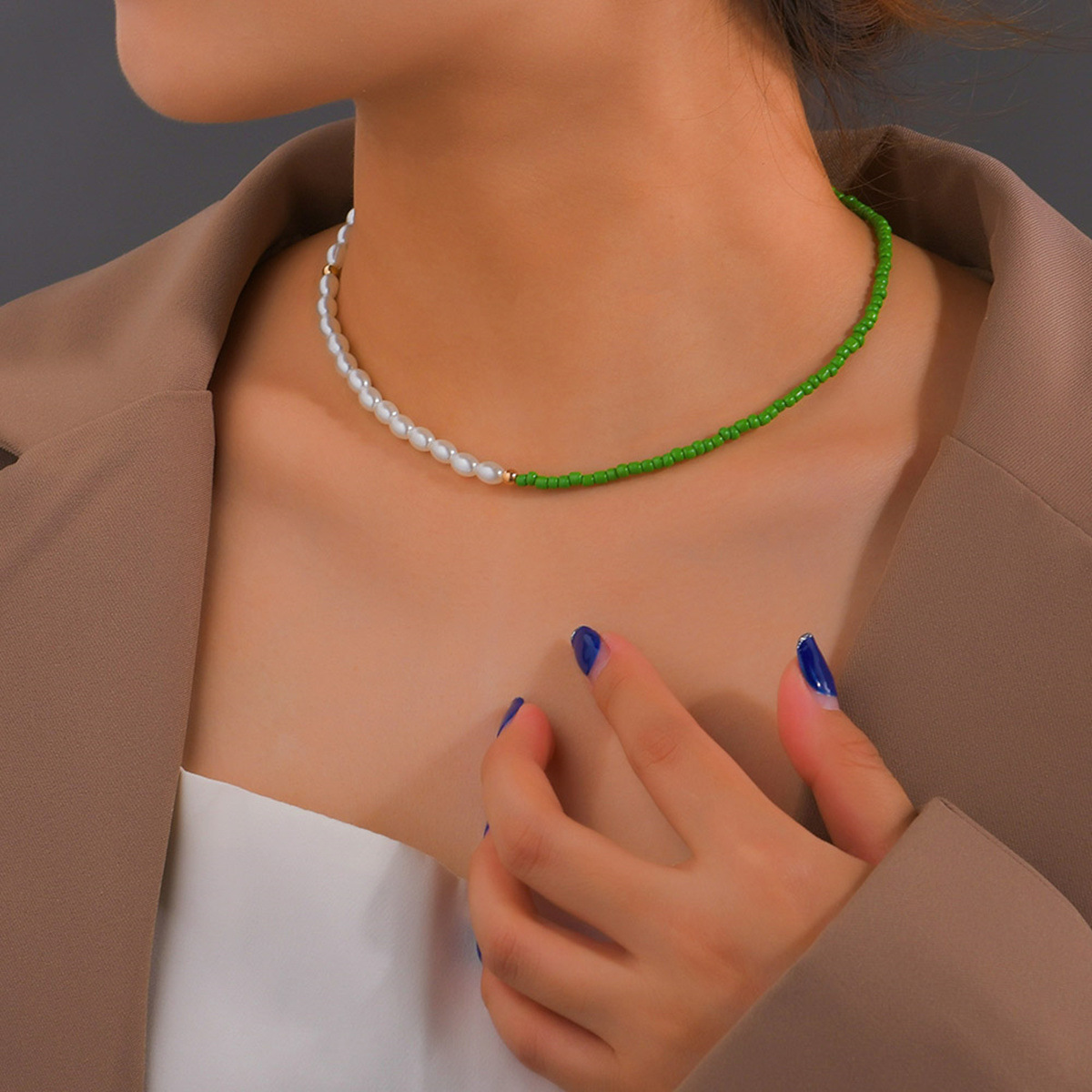 Bohemian Ocean-Inspired Turquoise Starfish Resin Heart Love Bead Necklace - Image 23