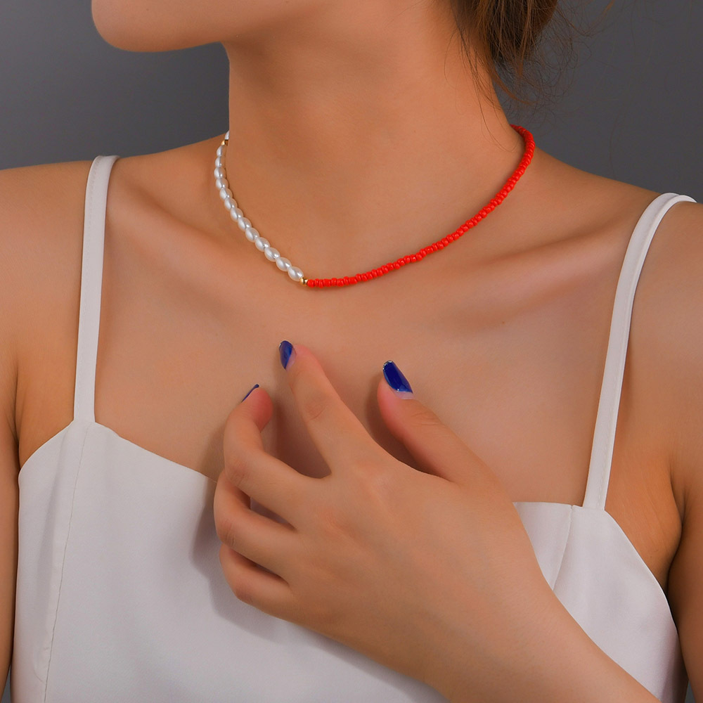 Bohemian Ocean-Inspired Turquoise Starfish Resin Heart Love Bead Necklace - Image 24