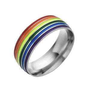 Bisexual Pride Stainless Steel Ring - Celebrate Love in Europe