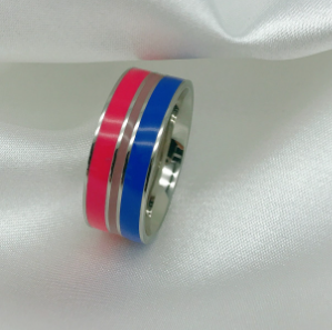 Bisexual Pride Stainless Steel Ring - Celebrate Love in Europe - Image 2