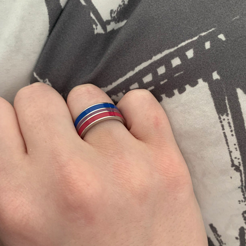 Bisexual Pride Stainless Steel Ring - Celebrate Love in Europe - Image 7