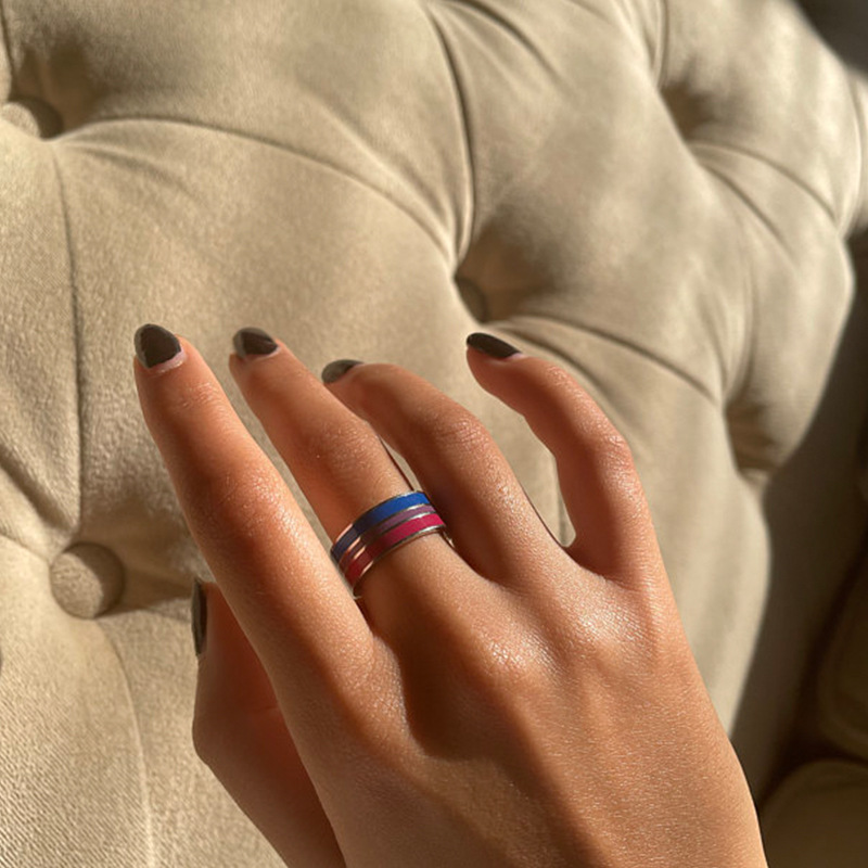 Bisexual Pride Stainless Steel Ring - Celebrate Love in Europe - Image 8