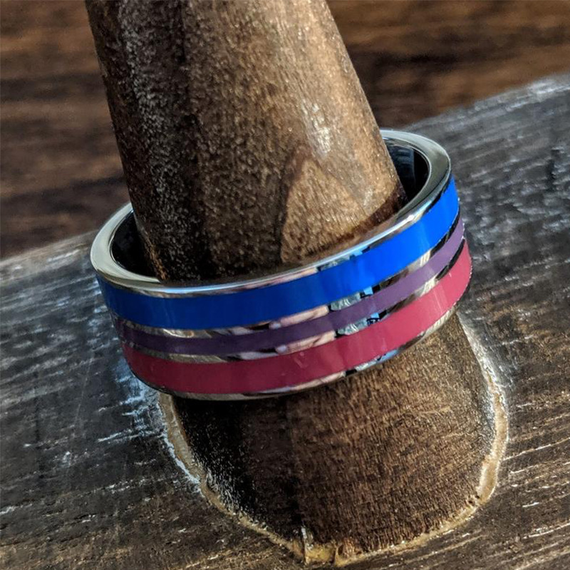 Bisexual Pride Stainless Steel Ring - Celebrate Love in Europe - Image 11