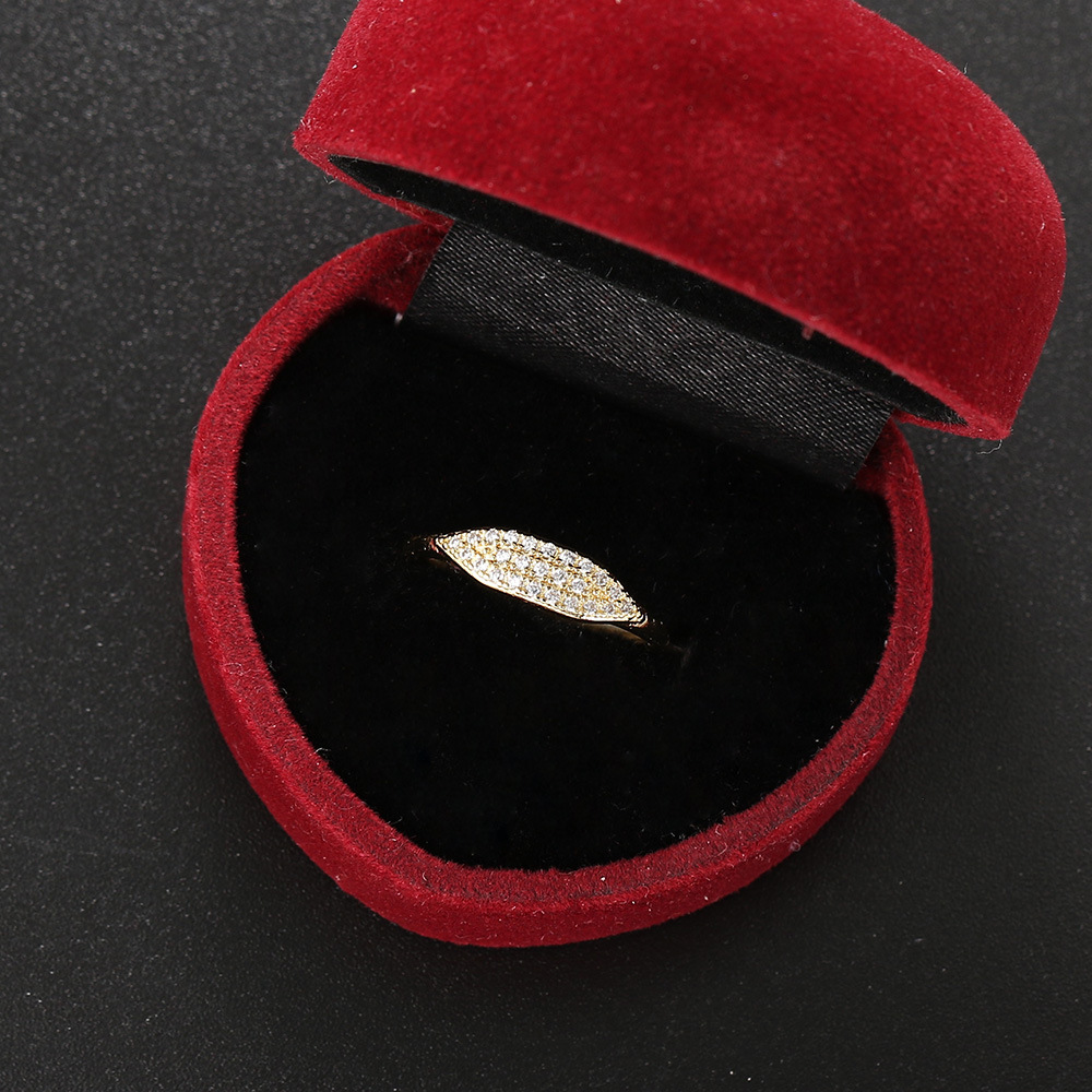 Elegant Women's Gold Plated Zircon Micro Setting Ring - Simple Yet Stunning - Image 4