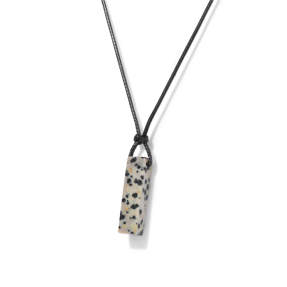 Unique Irregular Stone Rectangular Pendant Necklace - Stylish and Eye-Catching - Image 2