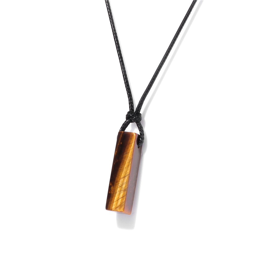 Unique Irregular Stone Rectangular Pendant Necklace - Stylish and Eye-Catching - Image 4