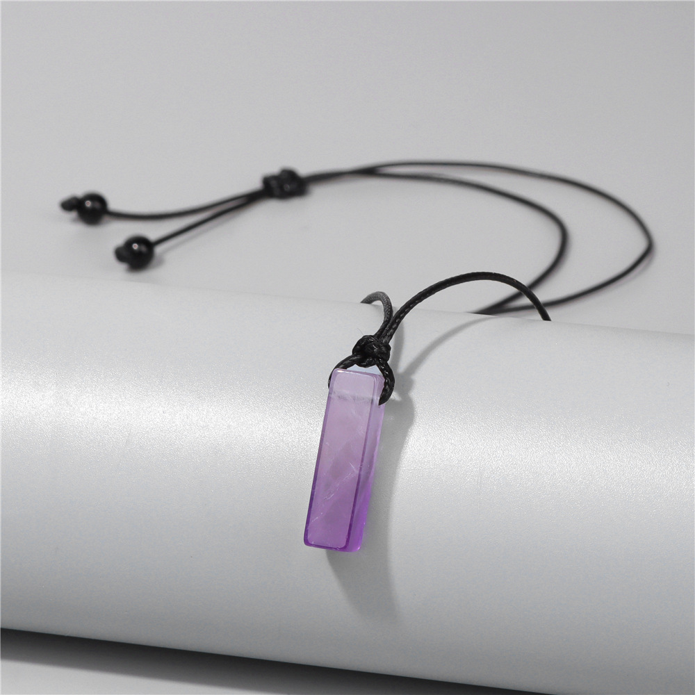 Unique Irregular Stone Rectangular Pendant Necklace - Stylish and Eye-Catching - Image 9