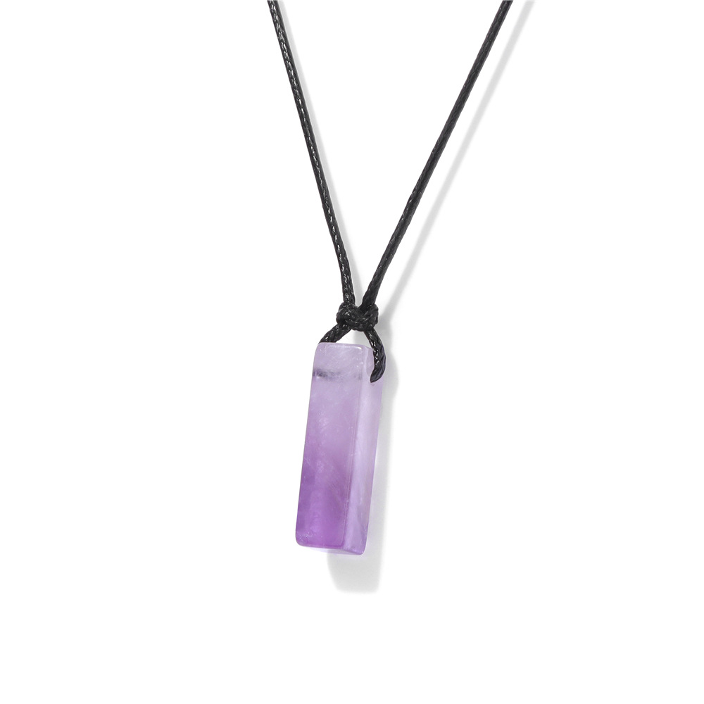 Unique Irregular Stone Rectangular Pendant Necklace - Stylish and Eye-Catching - Image 13