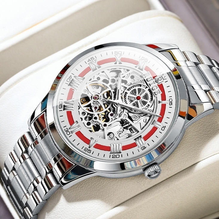 Double-Sided Hollow Automatic Men's Mechanical Watch - Stylish & Precision Timepiece - Image 3