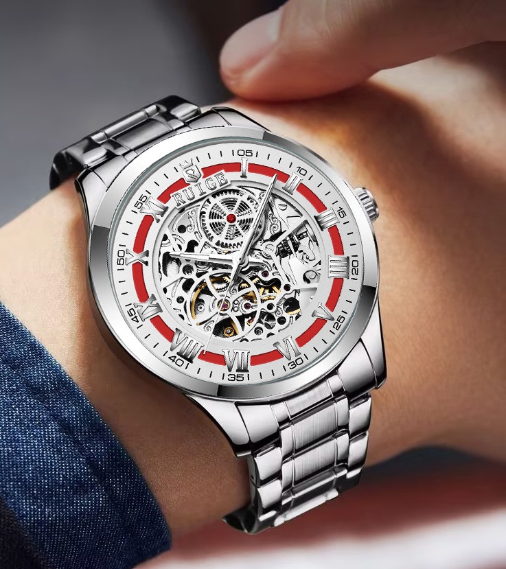 Double-Sided Hollow Automatic Men's Mechanical Watch - Stylish & Precision Timepiece - Image 5