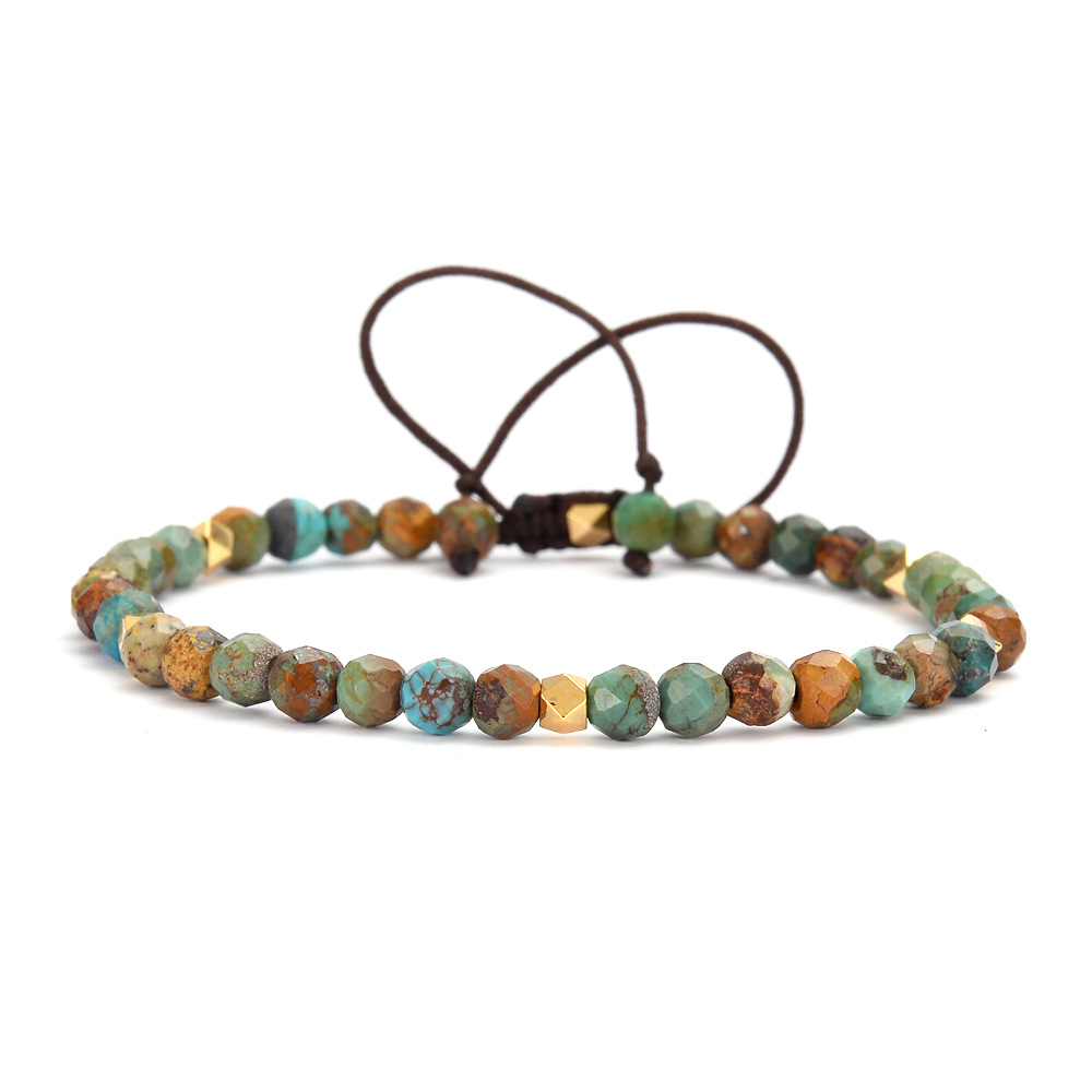 Adjustable Natural African Turquoise Braided Bracelet for Stylish Appeal - Image 3