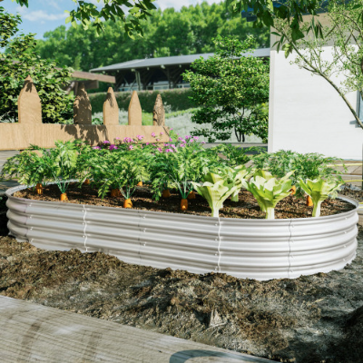 2Pcs 8x4x1ft Galvanized Raised Garden Bed Kit - Heavy Duty, Rust-Resistant Planter for Vegetables, Flowers & Herbs, Easy Assembly for Outdoor Use - Image 5