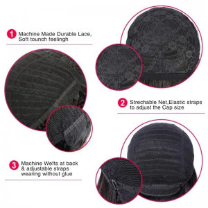 Short 6-Inch Non-Toxic Human Hair Wig, Remy Hair Fairy Wig for Women