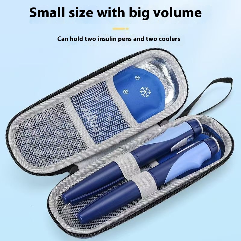 Portable Insulin Cold Storage Bag with Hard Case and Ice Pack - Image 2