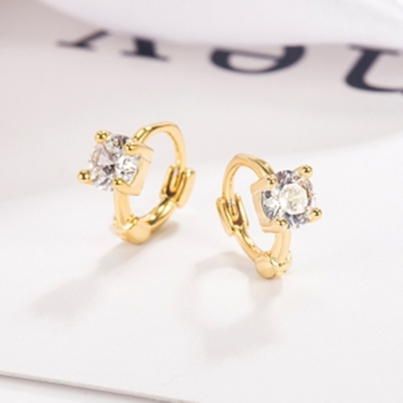 Elegant Small Zircon Stud Earrings for Women - Stylish and Simple Design - Image 3