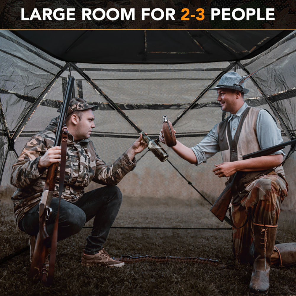 5-IN-1 Detachable Hunting Blind for 2-3 People with Skylight - Ultimate Outdoor Gear - Image 5