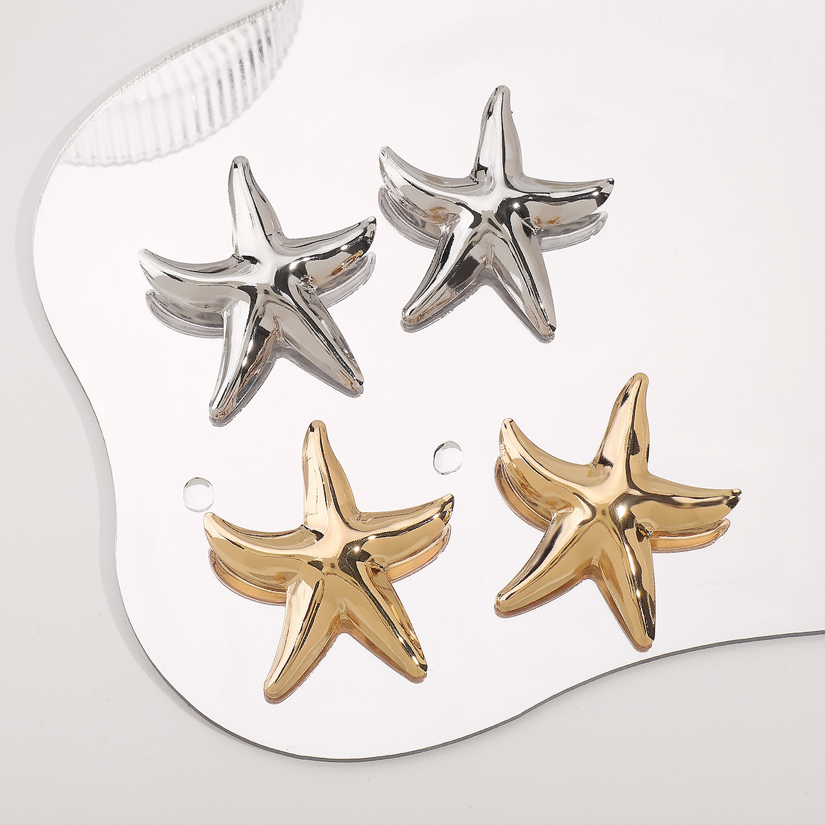 Stylish Minority Fashion Metal Starfish Earrings - Trendy Ocean-Inspired Jewelry - Image 7