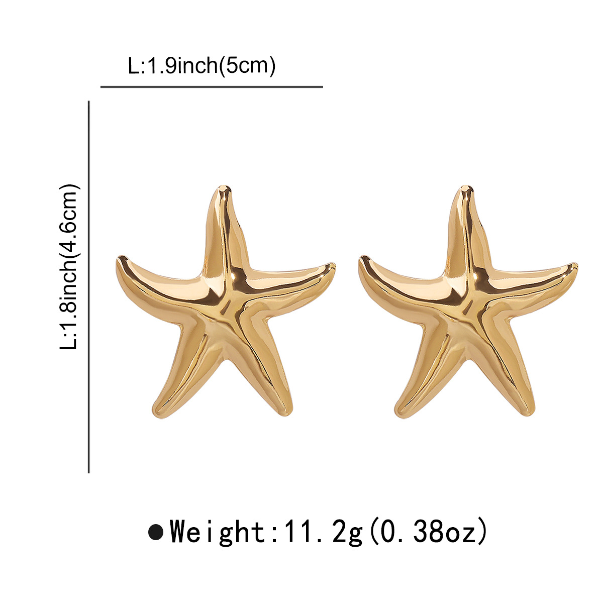 Stylish Minority Fashion Metal Starfish Earrings - Trendy Ocean-Inspired Jewelry - Image 11