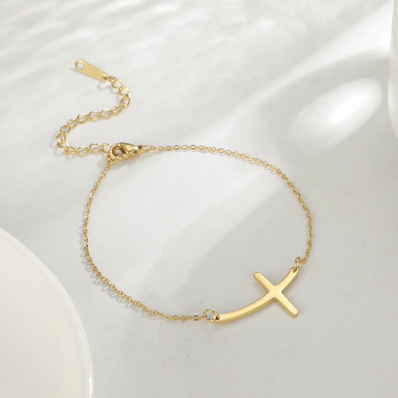Chic Simple Cross Bend Bracelet for Effortless Style and Elegance