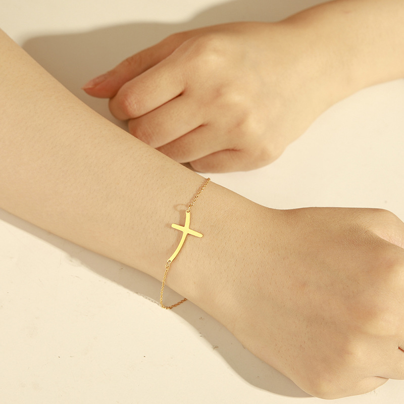 Chic Simple Cross Bend Bracelet for Effortless Style and Elegance - Image 3
