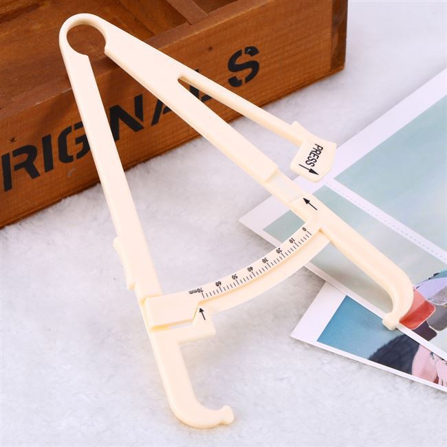 Fat Caliper Skin Fold Thickness Meter - Accurate Body Fat Measuring Instrument & Sebum Clamper