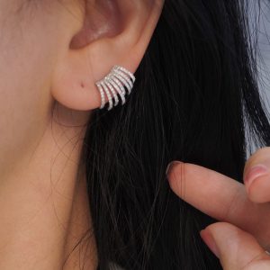 Zircon Ear Studs - Luxury Full Diamond Multi-layer Design for Elegance