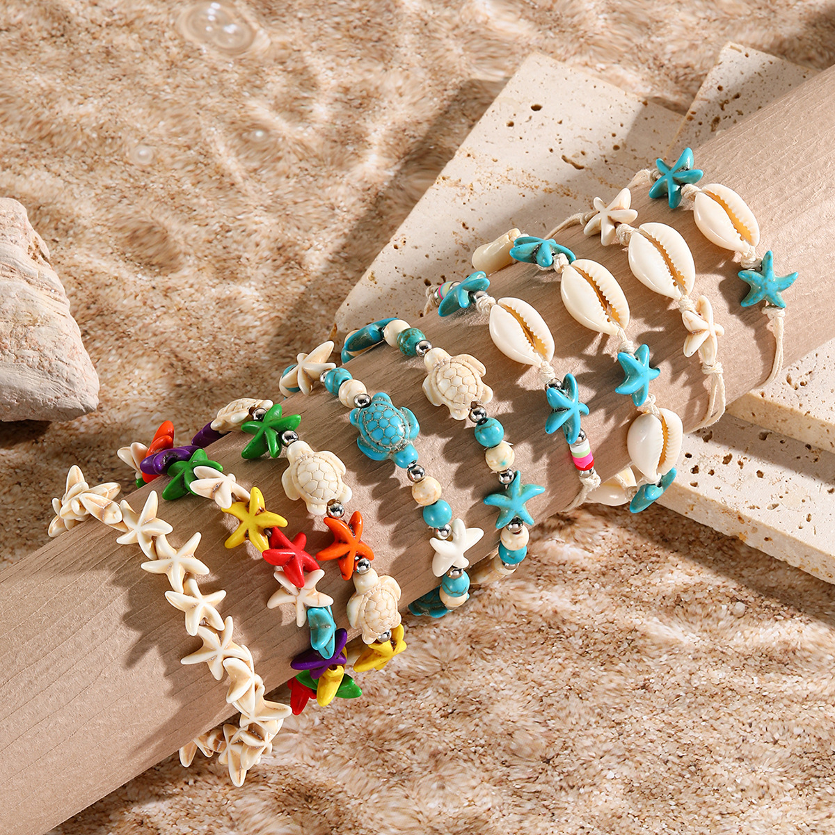 Bohemian Handcrafted Knotted Shell Starfish Bracelet - Unique Beach Jewelry - Image 7