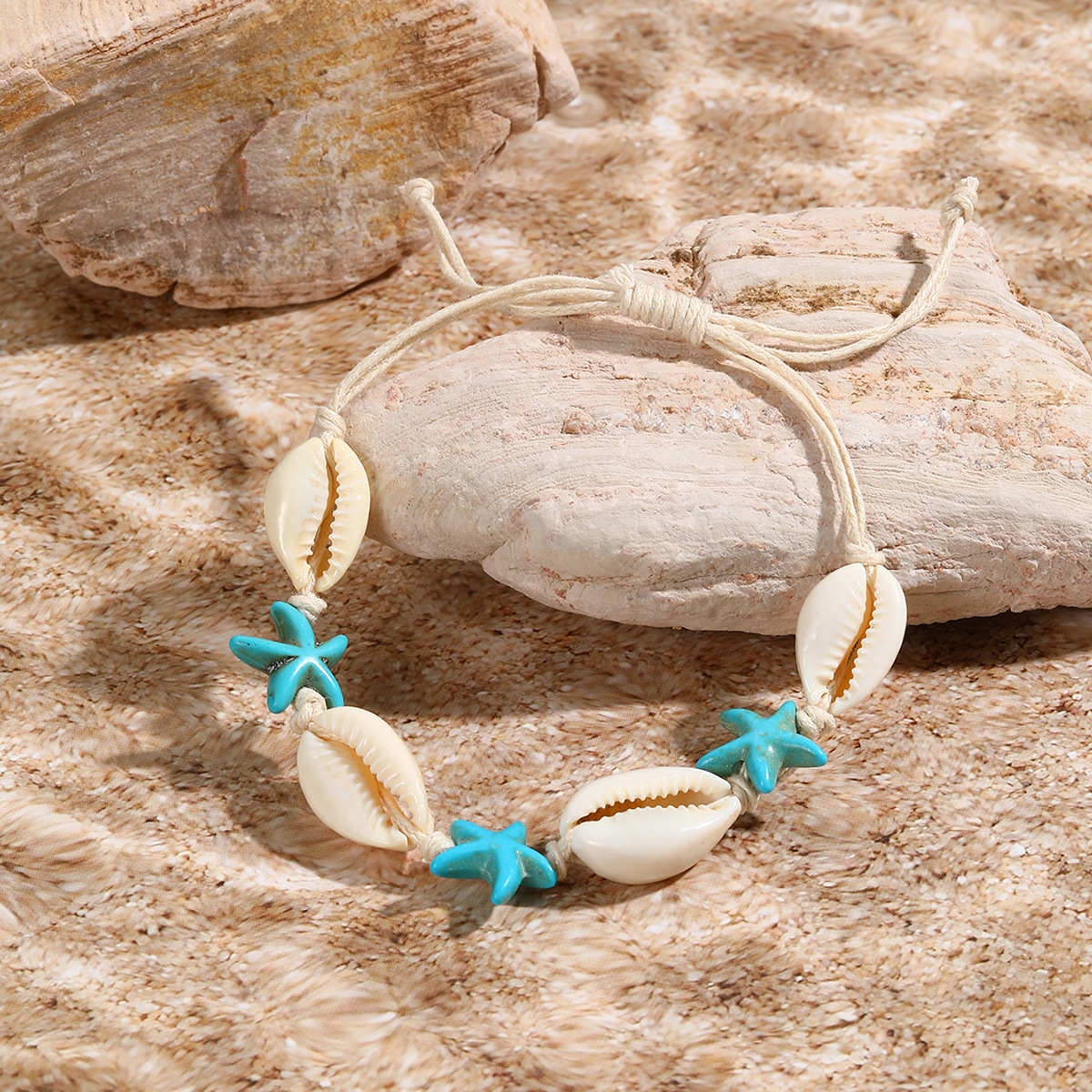 Bohemian Handcrafted Knotted Shell Starfish Bracelet - Unique Beach Jewelry - Image 8
