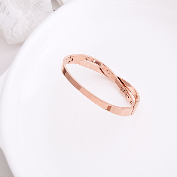 Trendy Women's Roman Word Diamond Bracelet - Hot Style Jewelry Accessory - Image 2