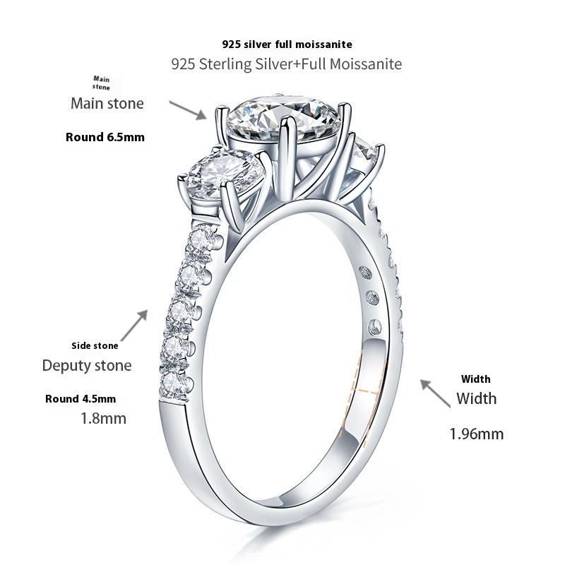 18K Gold Moissanite Women's Ring - Elegant Closed Design for Stunning Style - Image 5