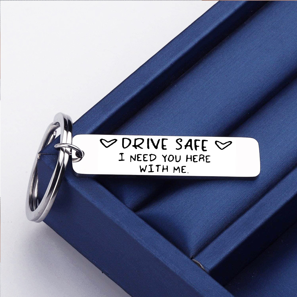 Be Safe Honey, I Need You Here With Me - Durable Stainless Steel Keychain - Image 4