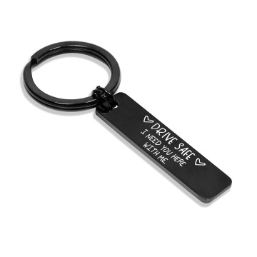 Be Safe Honey, I Need You Here With Me - Durable Stainless Steel Keychain - Image 5