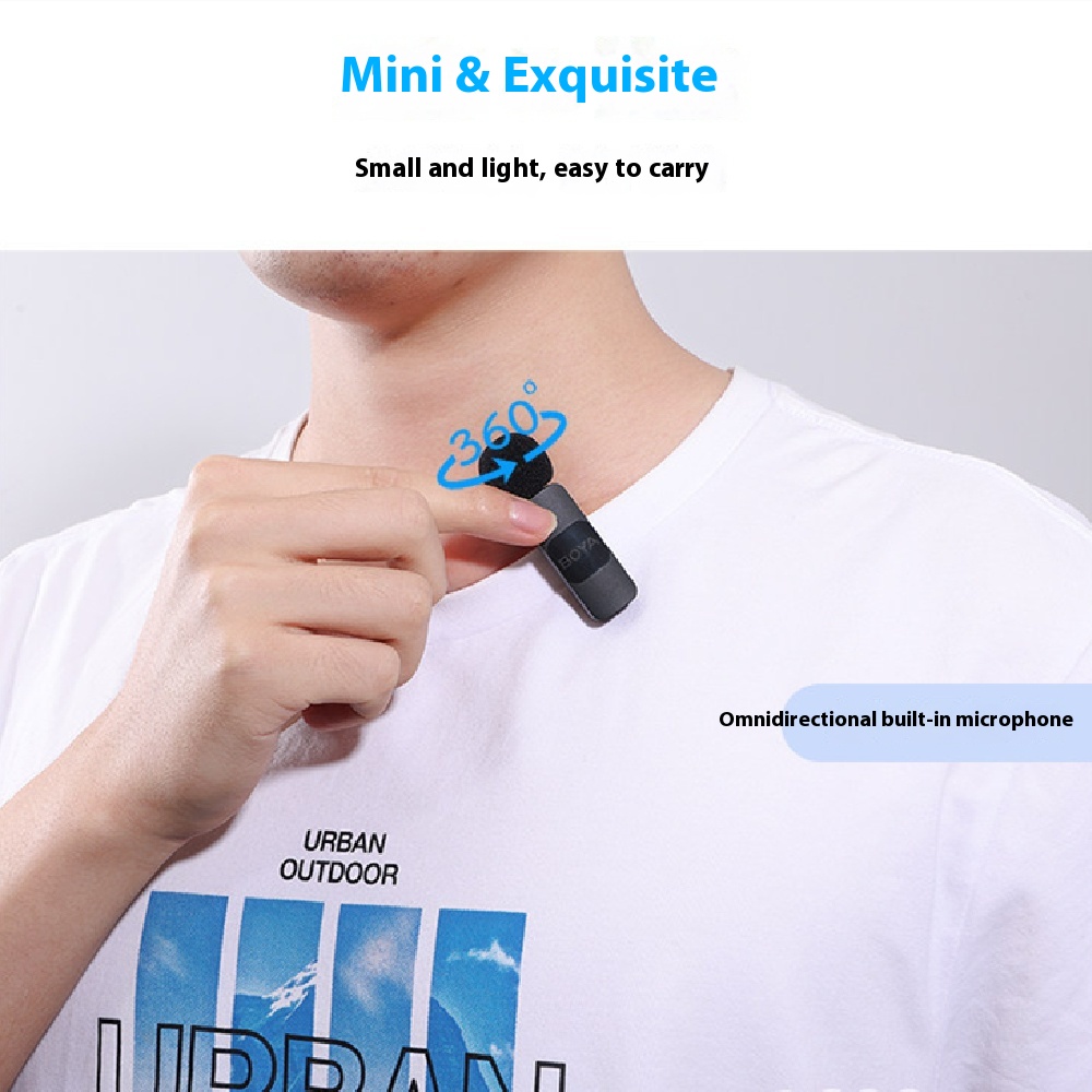 Wireless Microphone Collar Clip for Mobile Live Streaming & Video Recording - Image 8