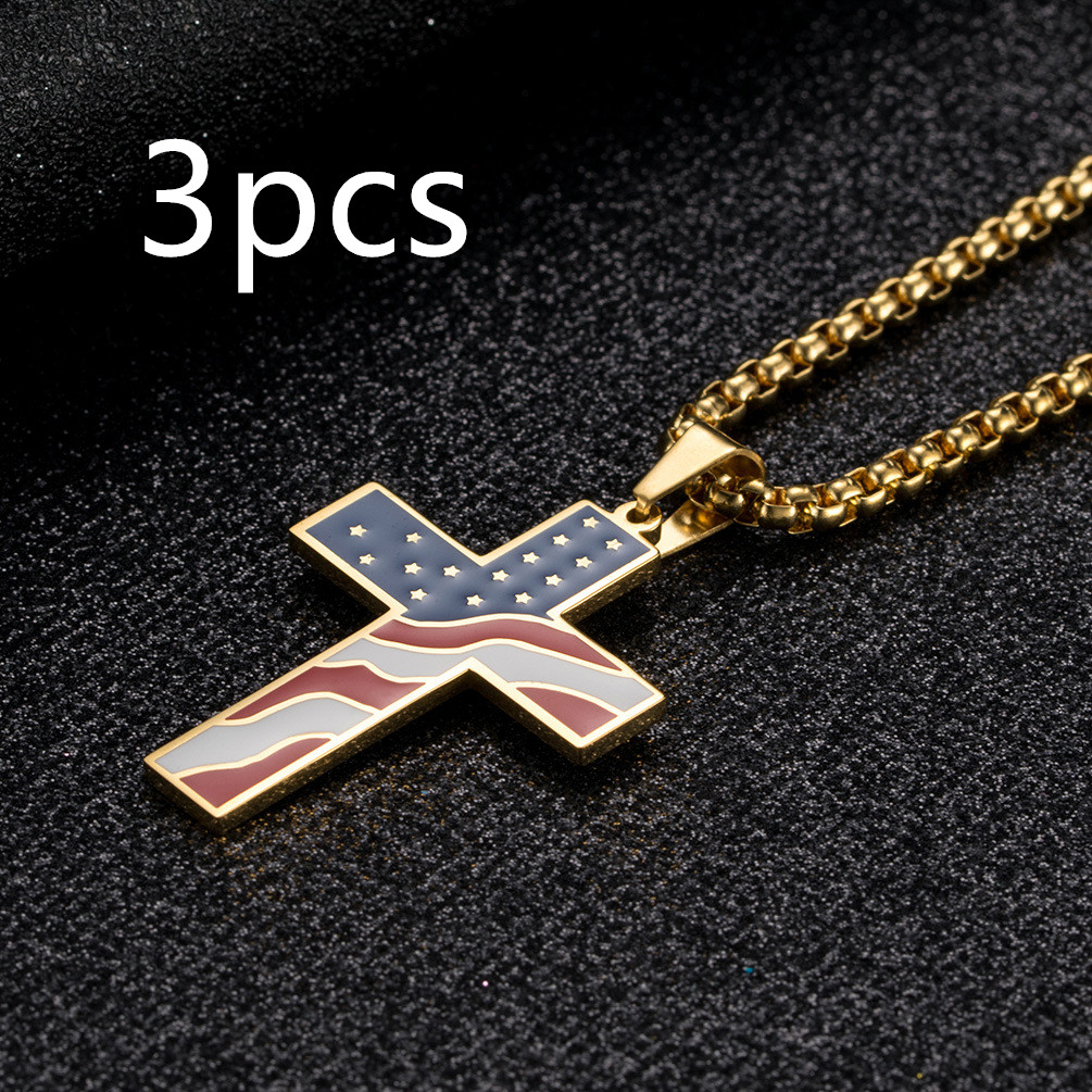 Stylish Flag Cross Necklace - Elegant Religious Jewelry for Every Occasion - Image 5