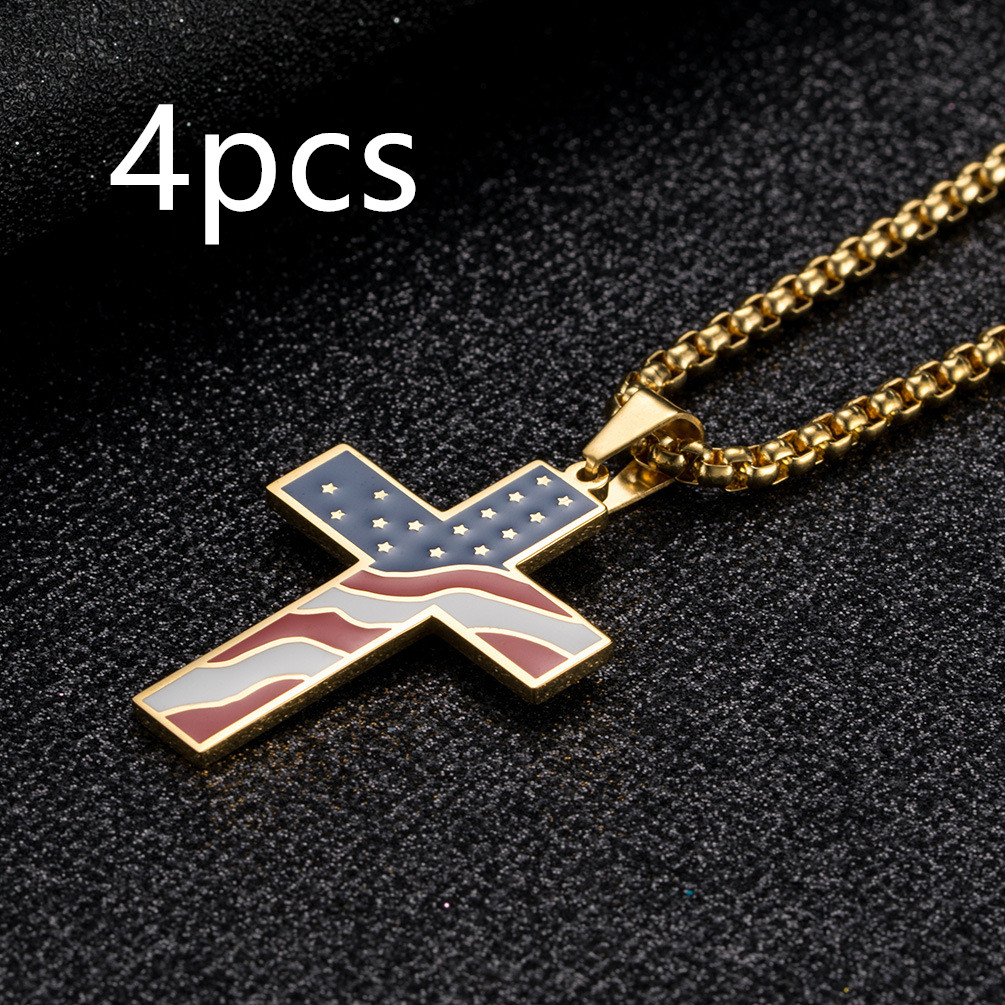 Stylish Flag Cross Necklace - Elegant Religious Jewelry for Every Occasion - Image 6
