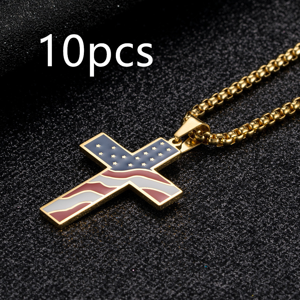 Stylish Flag Cross Necklace - Elegant Religious Jewelry for Every Occasion - Image 8