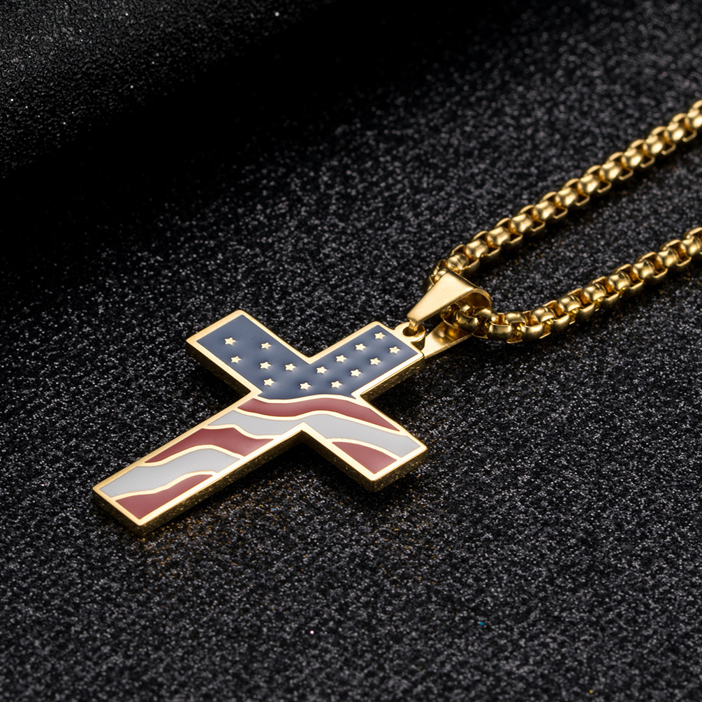 Stylish Flag Cross Necklace - Elegant Religious Jewelry for Every Occasion - Image 10