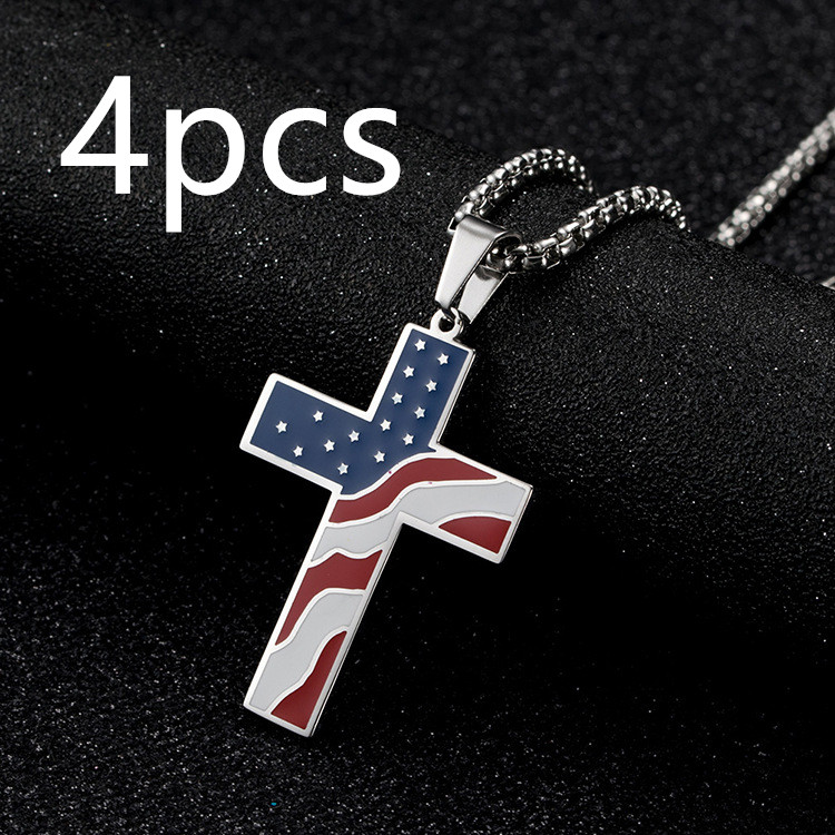 Stylish Flag Cross Necklace - Elegant Religious Jewelry for Every Occasion - Image 12