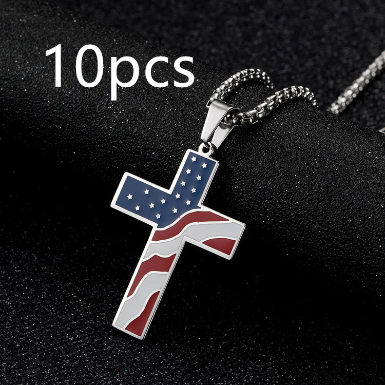 Stylish Flag Cross Necklace - Elegant Religious Jewelry for Every Occasion - Image 14