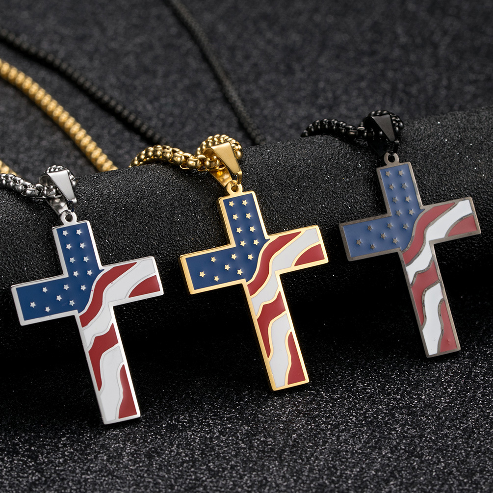 Stylish Flag Cross Necklace - Elegant Religious Jewelry for Every Occasion - Image 16