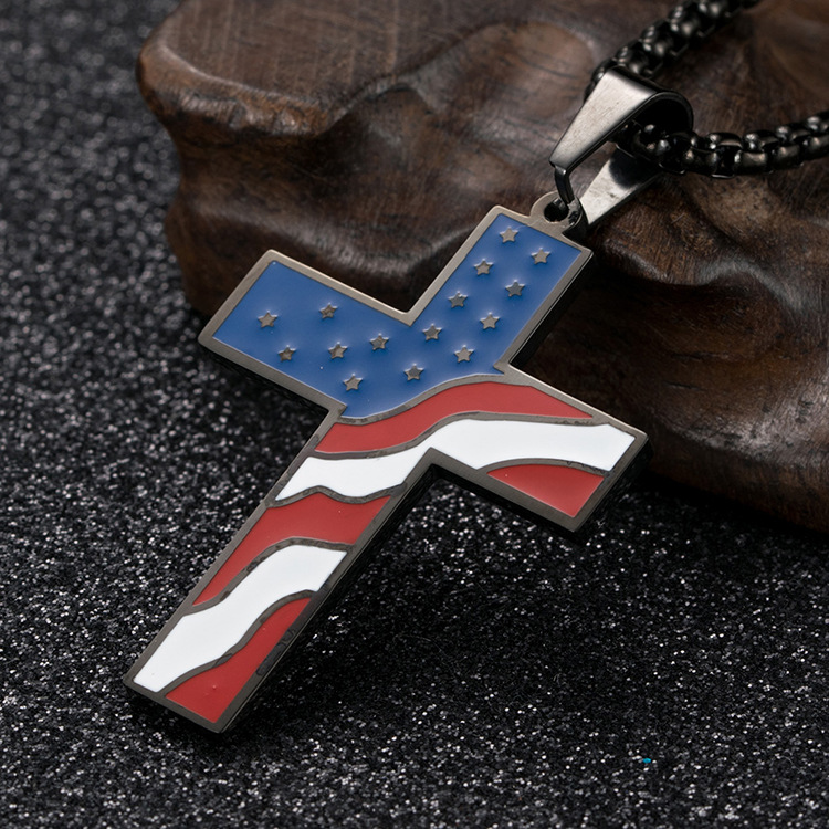 Stylish Flag Cross Necklace - Elegant Religious Jewelry for Every Occasion - Image 17