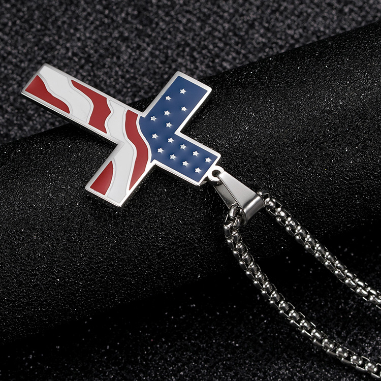 Stylish Flag Cross Necklace - Elegant Religious Jewelry for Every Occasion - Image 18