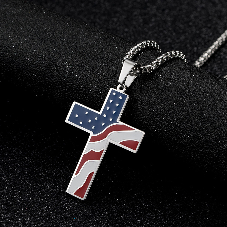 Stylish Flag Cross Necklace - Elegant Religious Jewelry for Every Occasion - Image 20