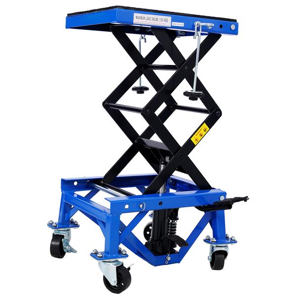 300 Pound Hydraulic Motorcycle Scissor Jack - Ideal Foot Lift for Small Off-Road Vehicles, Blue, Prohibited PlatformTemu