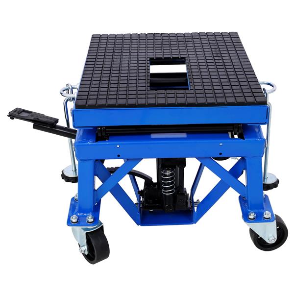 300 Pound Hydraulic Motorcycle Scissor Jack - Ideal Foot Lift for Small Off-Road Vehicles, Blue, Prohibited PlatformTemu - Image 2