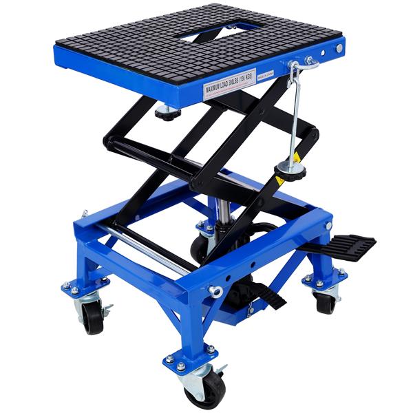 300 Pound Hydraulic Motorcycle Scissor Jack - Ideal Foot Lift for Small Off-Road Vehicles, Blue, Prohibited PlatformTemu - Image 13