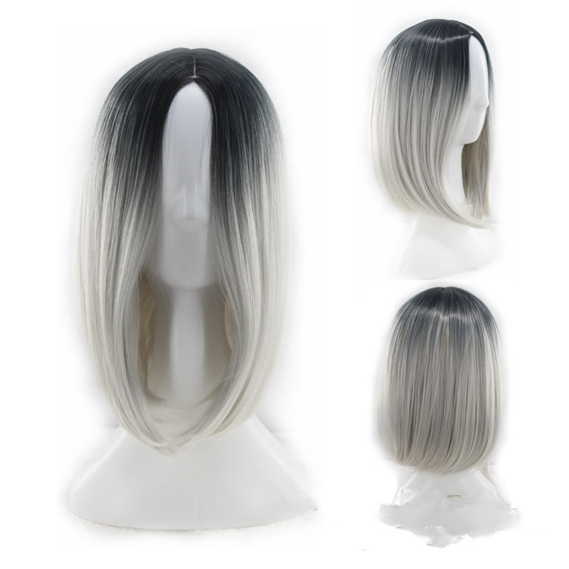 European and American Women's Short Straight Gradient Bobo Wig for Foreign Trade - Image 2