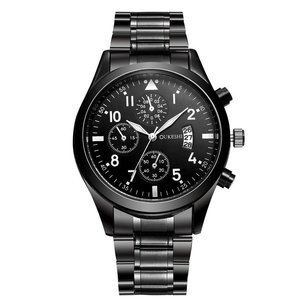 Durable Waterproof Calendar Steel Band Watch for Timely Precision